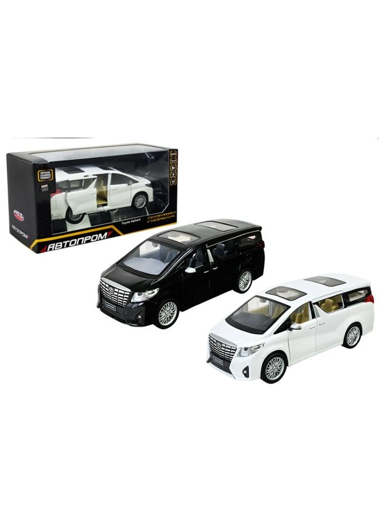 Игрушечный микроавтобус металлический Toyota Alphard 1:29 Автопром светозвуковые эффекты 68481, 2 цвета, в коробке 20x11x10 см АВТОПРОМ (389897416)