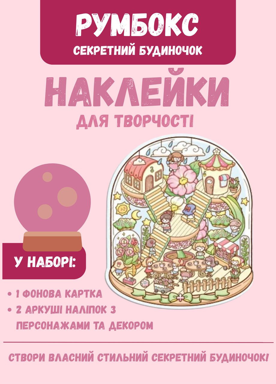 3D Стікери, наклейки румбокси, зроби сам DIY, наклейки тематичні мініатюрні кімнати 013 Maysternya (334891631)