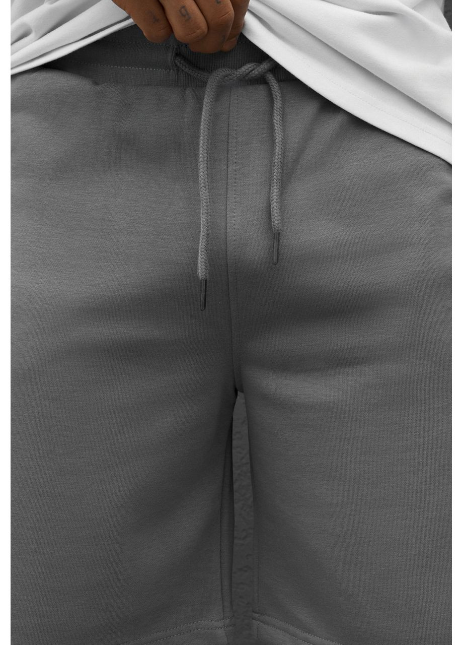 Шорты мужские стафф серые трикотажные с логотипом спортивные dje gray logo Seli Staff (395636605)