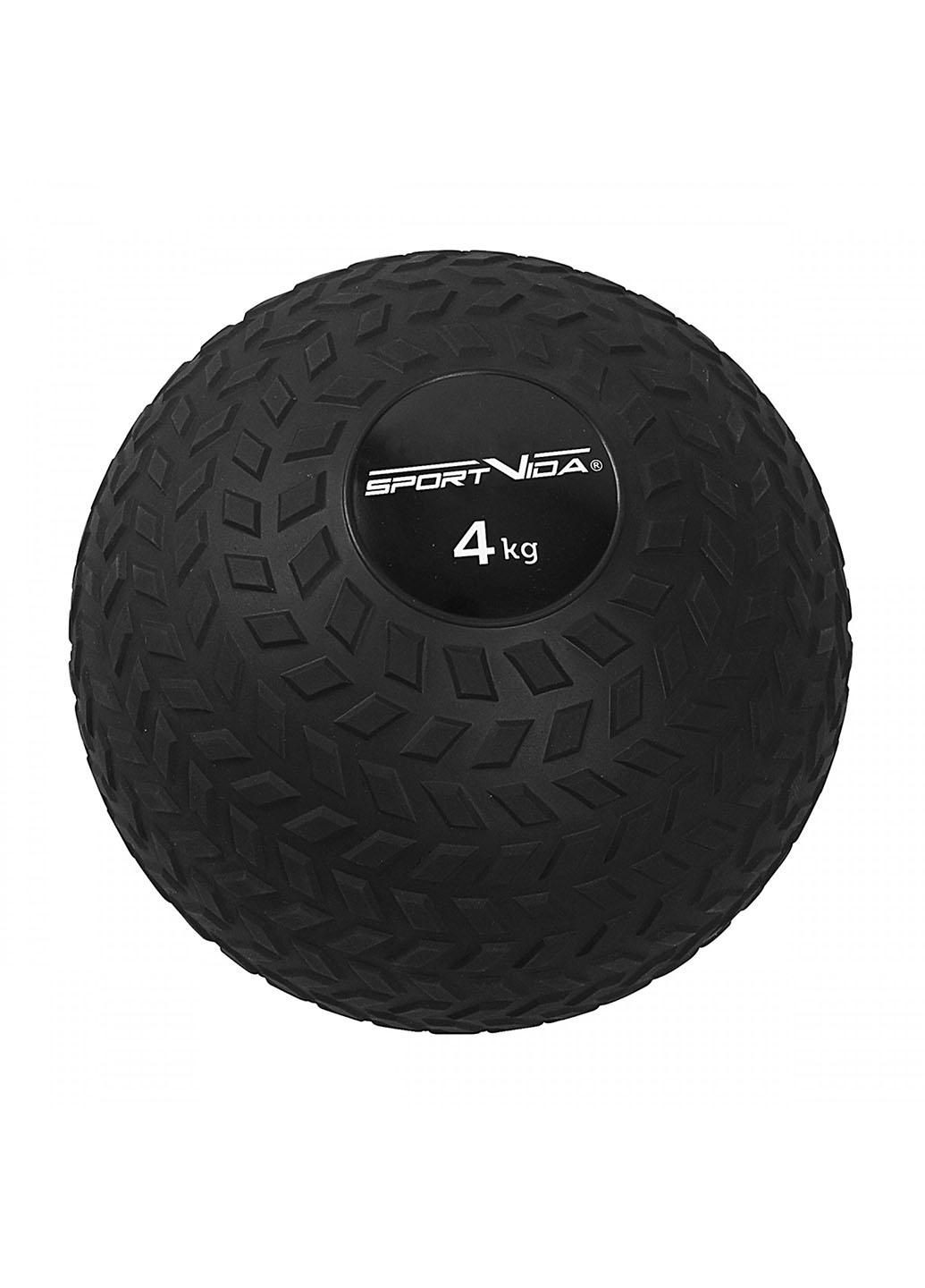 Слэмбол (медицинский мяч) для кроссфита Slam Ball 4 кг SV-HK0346 Black SportVida (279303111)