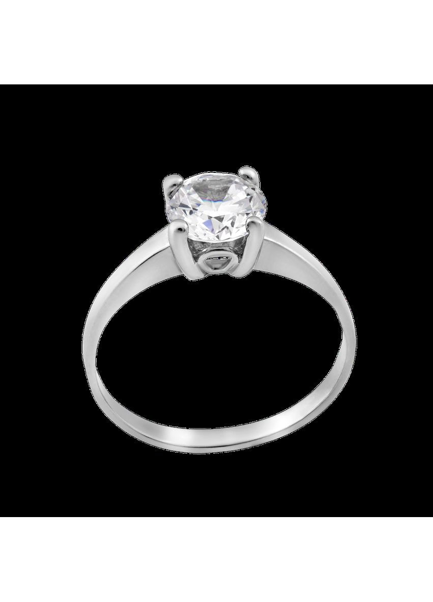 Каблучка срібна з одним крупним каменем посередині No Brand (362176890)