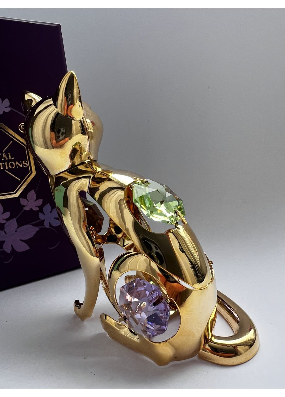 Фигурка со стразами Swarovski Кошка 7 см 160244 Crystocraft (370368914)