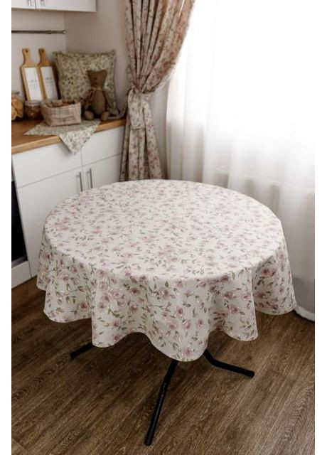 Кругла скатертина Тереза Квітка Різнокольоровий 136 см (8479) Прованс (361785053)