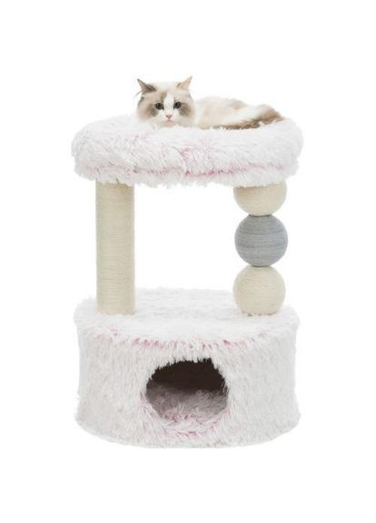 Царапка Harvey для кошек, джут/плюш/флис, 54х40х73 см (бело-розовый) Trixie (324625315)