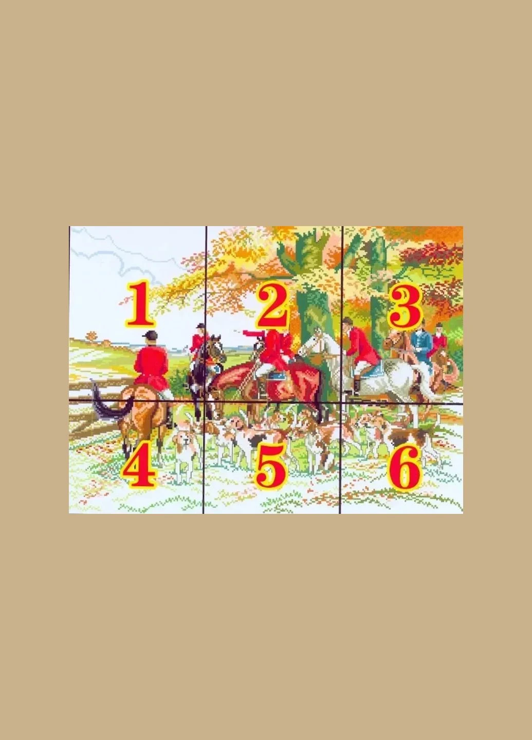 Набір для вишивання за нанесеною на канву схемою "Hunting".AIDA 14CT printed, 54*42 см Joy Sunday (313613070)