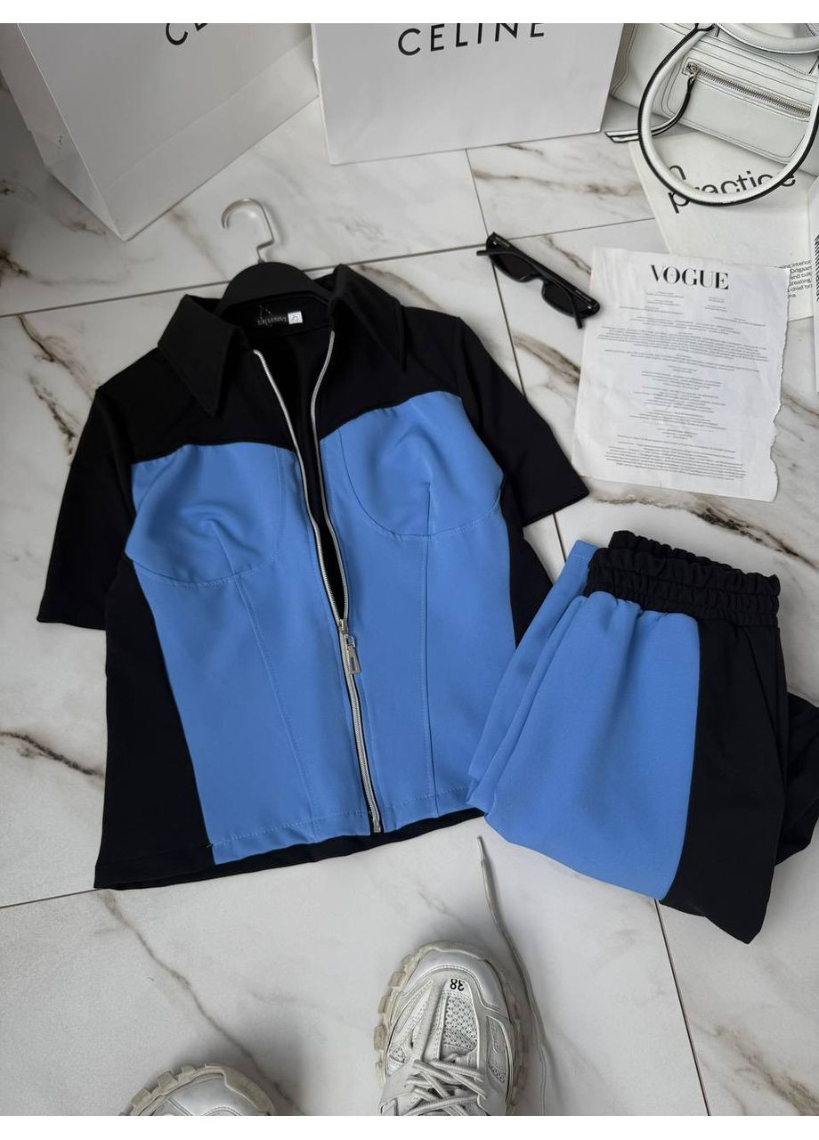 Костюм двонитка+костюмка,штани палаццо та кофтинка на блискавці Україна (356497970)