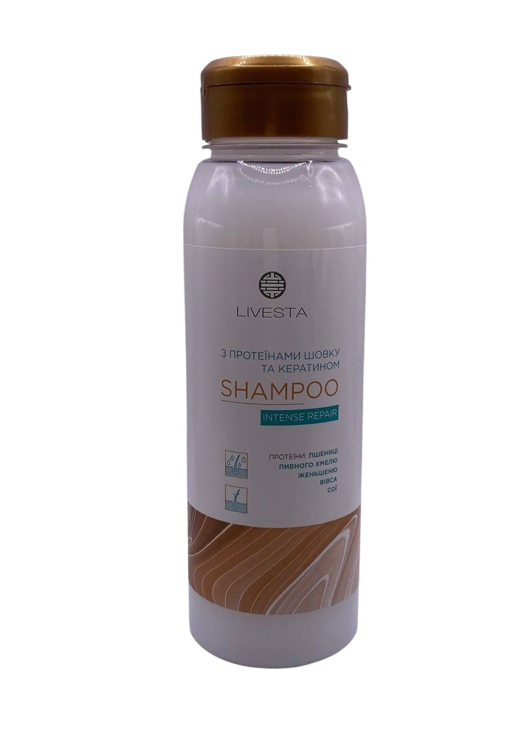 Шампунь відновлюючий з протеїнами шовку та кератином 330 мл Livesta (337995524)