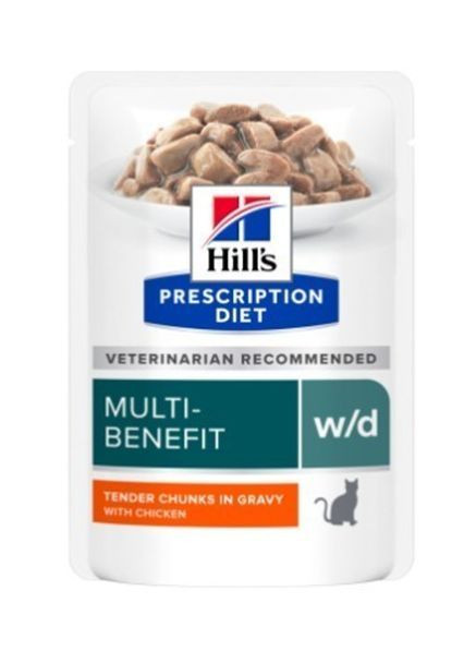 Вологий корм для кішок Prescription Diet w/d при цукровому діабеті та для контролю ваги з куркою 85 г (052742053783) Hill's (362312435)