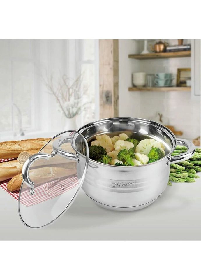 Каструля з кришкою MR-3513-26 8,2 л 26 см Maestro (319551498)