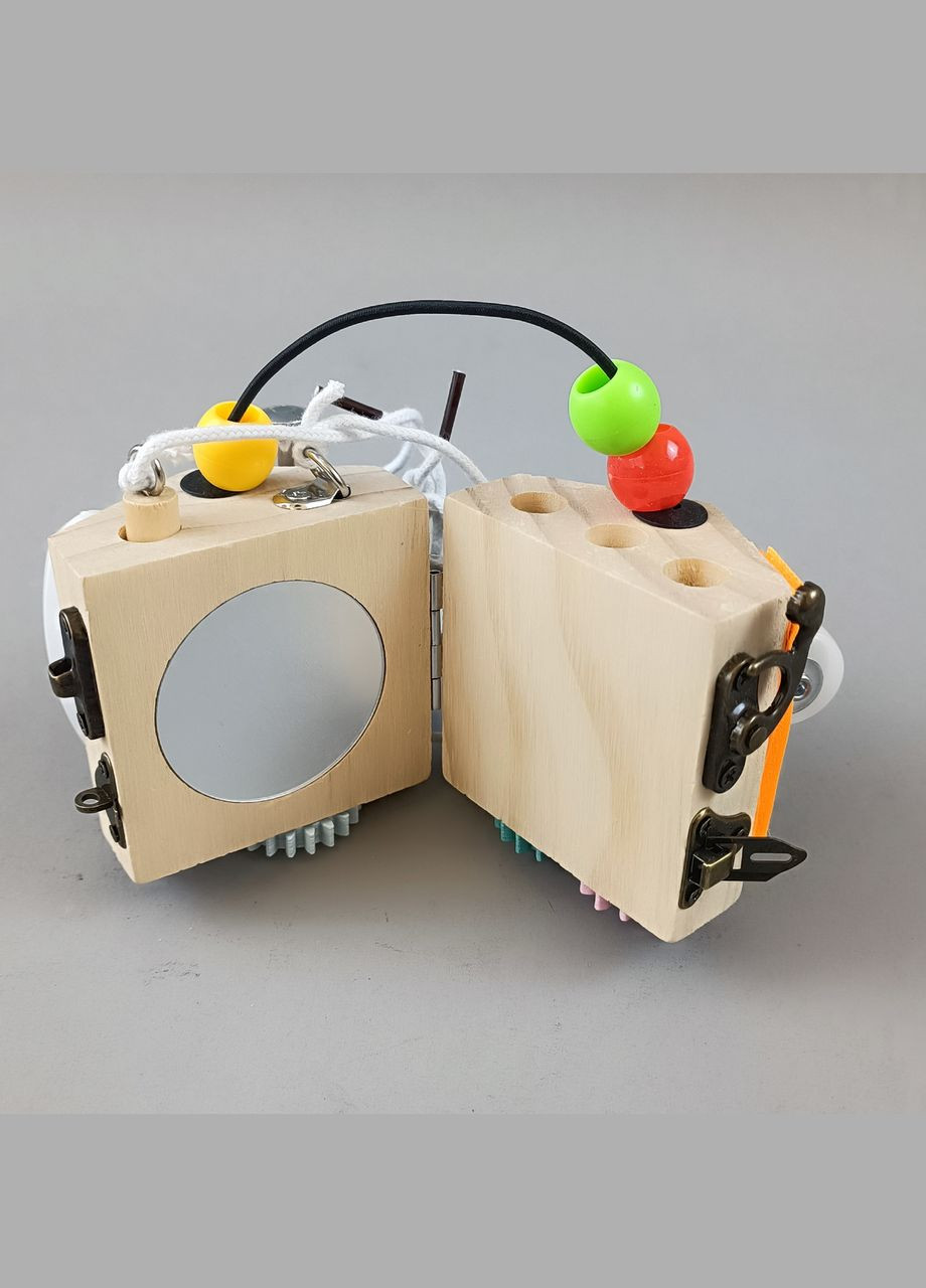 Бизиборд бизикуб мини деревянный Логическая игра-бизиборд C 64873 куб, 10 мини-игр, в коробке Play Smart (361409470)