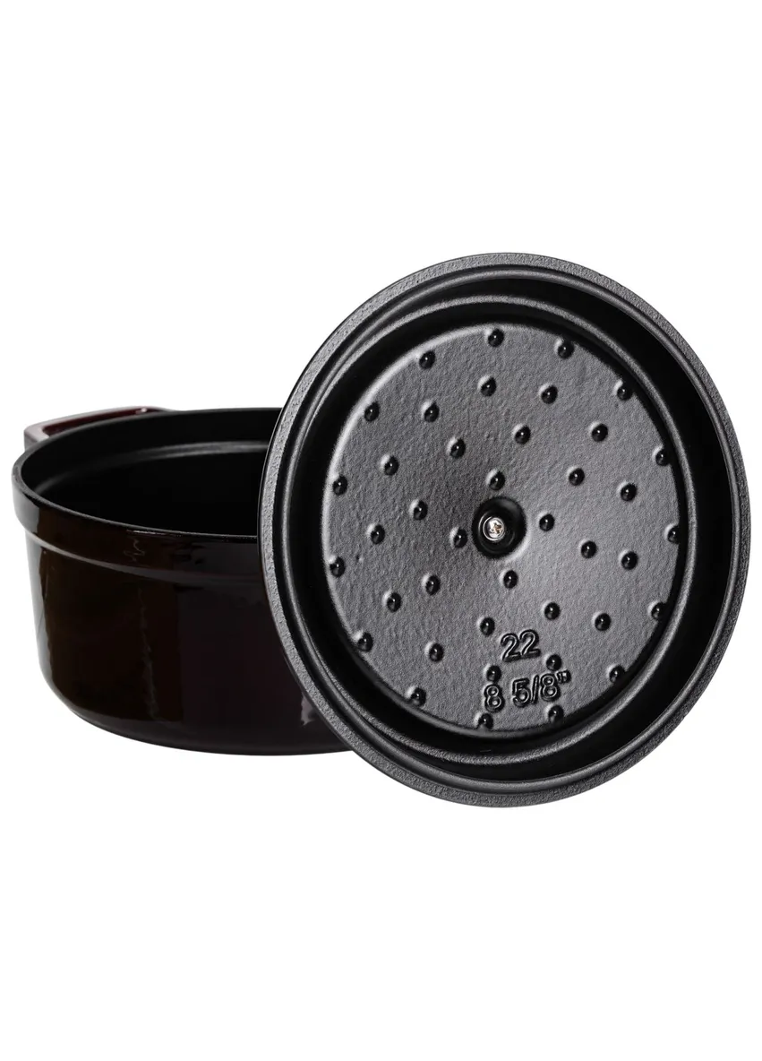 Кокотница чугунная эмалированная 2,5 л, бургунди HP-FLG-9 burgundy Yiwu (406525644)