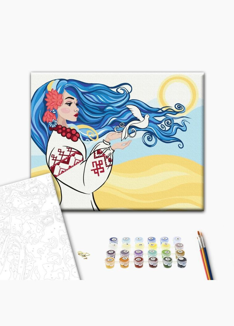 Картина по номерам украинская тематика Окрыленные свободой © Ольга Бочулинская 40х50 Патриотическая BS53430 Brushme (308988676)