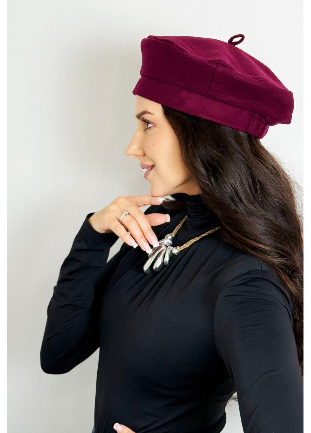 Берет из тонкой пальтовой ткани с кашемиром BANDANA QUEEN (364550797)