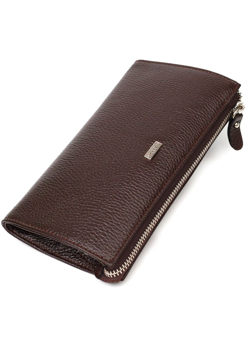 Практичный мужской клатч из натуральной кожи флотар 22051 Коричневый Bond (331910096)