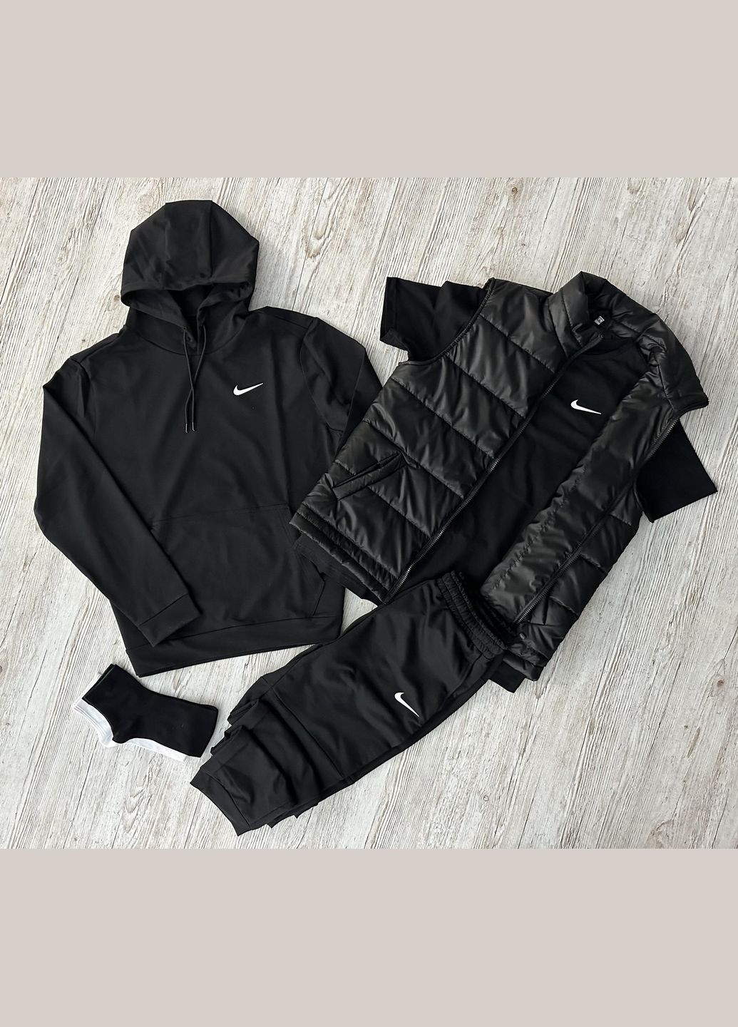 Набор 5в1 Найк (футболка Черная) No Brand (327251539)