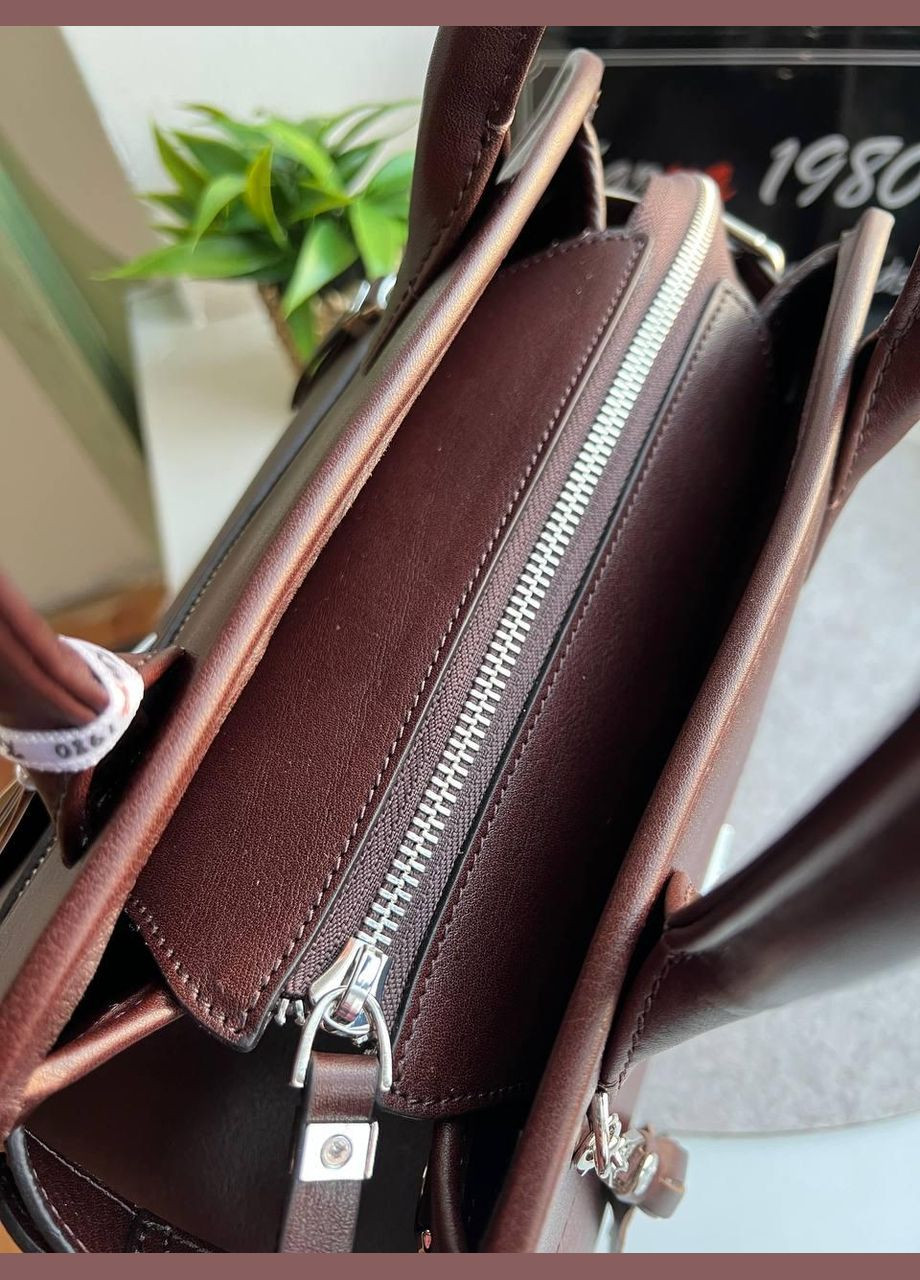 Элегантная женская сумка Турция натуральная кожа на две ручки с дополнительным коричневым ремнем Karya (341322872)