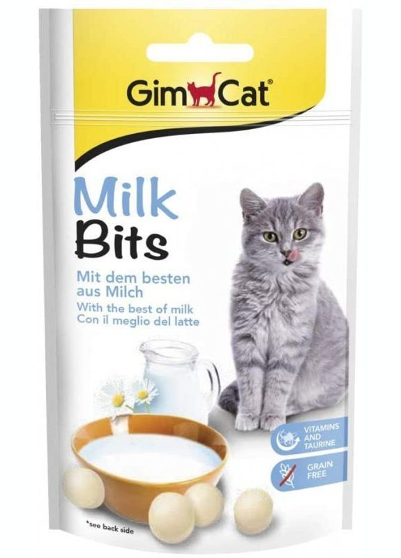 Ласощі для котів вітамінізовані з молоком MilkBits 40 г (4002064418735) GimCat (327434693)