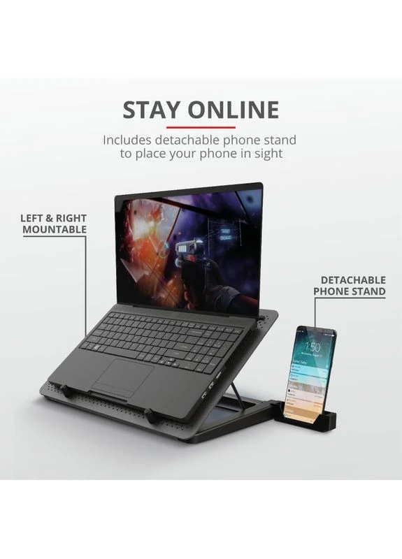 Підставка для ноутбука GXT 1125 Quno, до 17.3", BLUE LED, Trust (390715281)