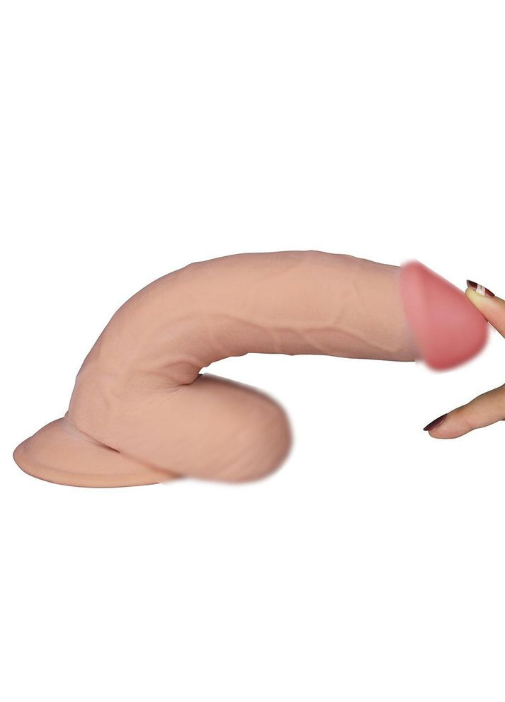 Вібратор кібершкіра 20 см із присоскою інтимні іграшки Ultra Soft Dude Vibrating Lovetoy (317747504)