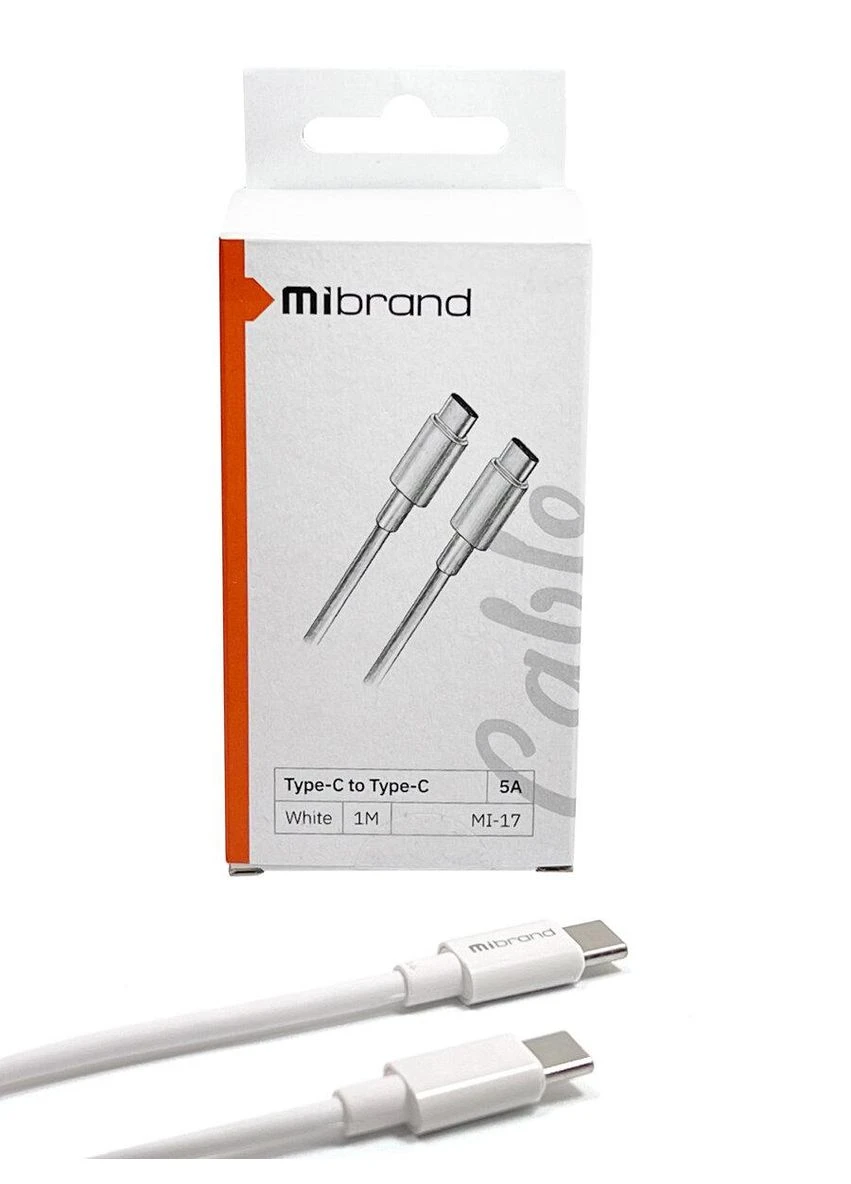 Кабель MI-17 Flexible Charging Line Type-C for Type-C 5A 1m White (MIDC/17TTW) Mibrand (313238945)