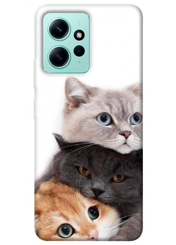 Чохол із принтом для Xiaomi Redmi Note 12 4G / для Ксьомі, сяомі, ксіомі редмі ноті 12 Три коти No Brand (339677949)