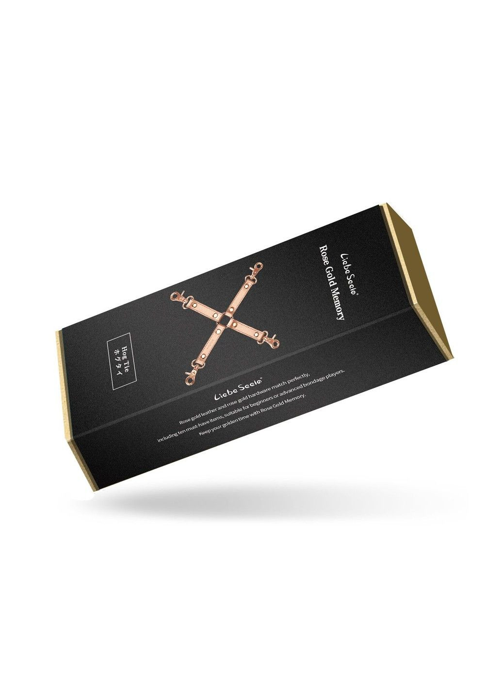 Крестовина для фиксации Rose Gold Memory Hog Tie натуральная кожа розовое золото БДСМ аксессуар Liebe Seele (322740151)