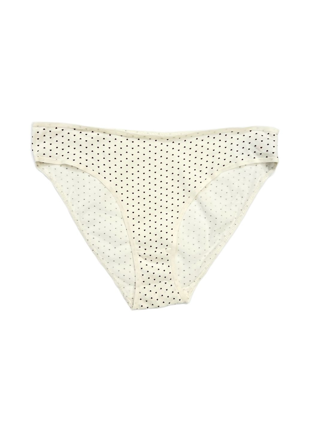 Трусики-сліп бавовняні з принтом для жінки Cares BDO93555 молочний Primark С эластичным поясом (357133172)