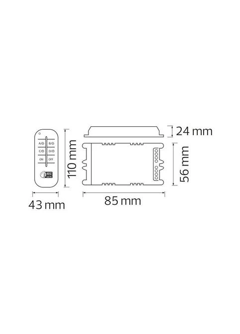 Пульт для люстр трьохлінійний CONTROLLER-3 max 300W Horoz Electric (387016703)