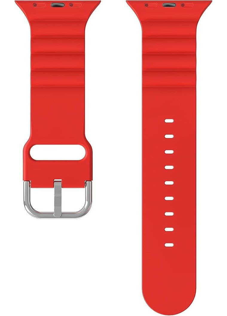 Силиконовый ремешок для Apple Watch SE/Series 1-7 38/40/41 мм Красный No Brand (305571408)