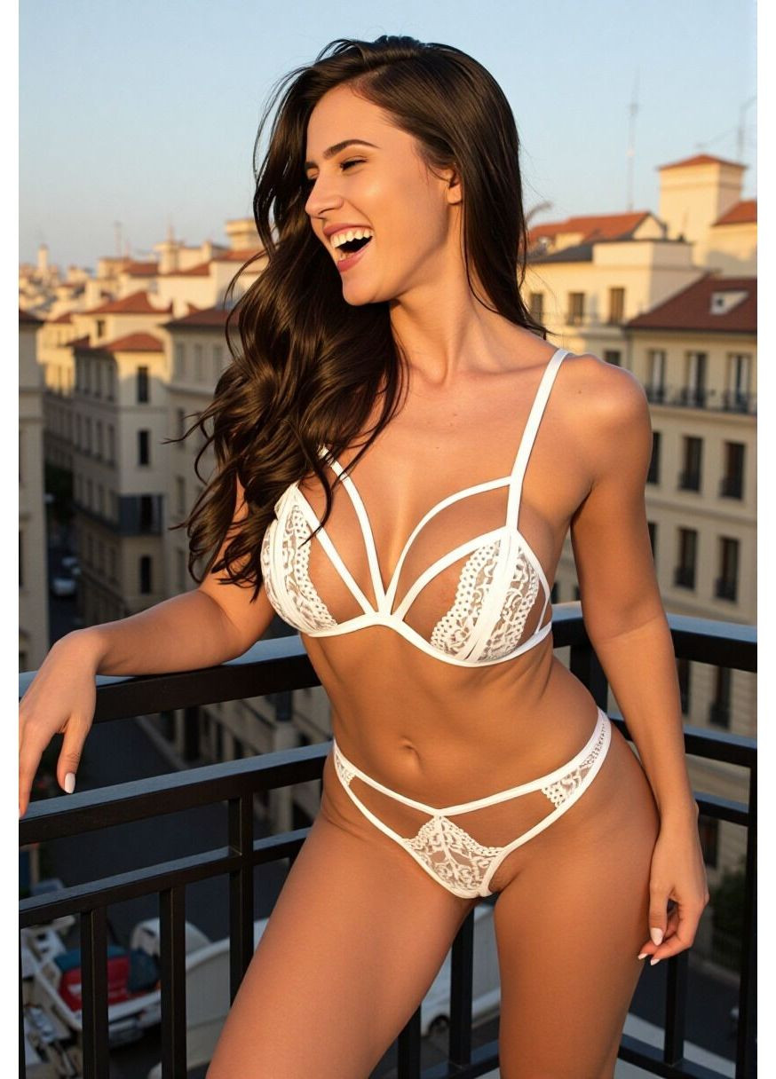 Белый демисезонный комплект anuvera set white cherrylove Passion