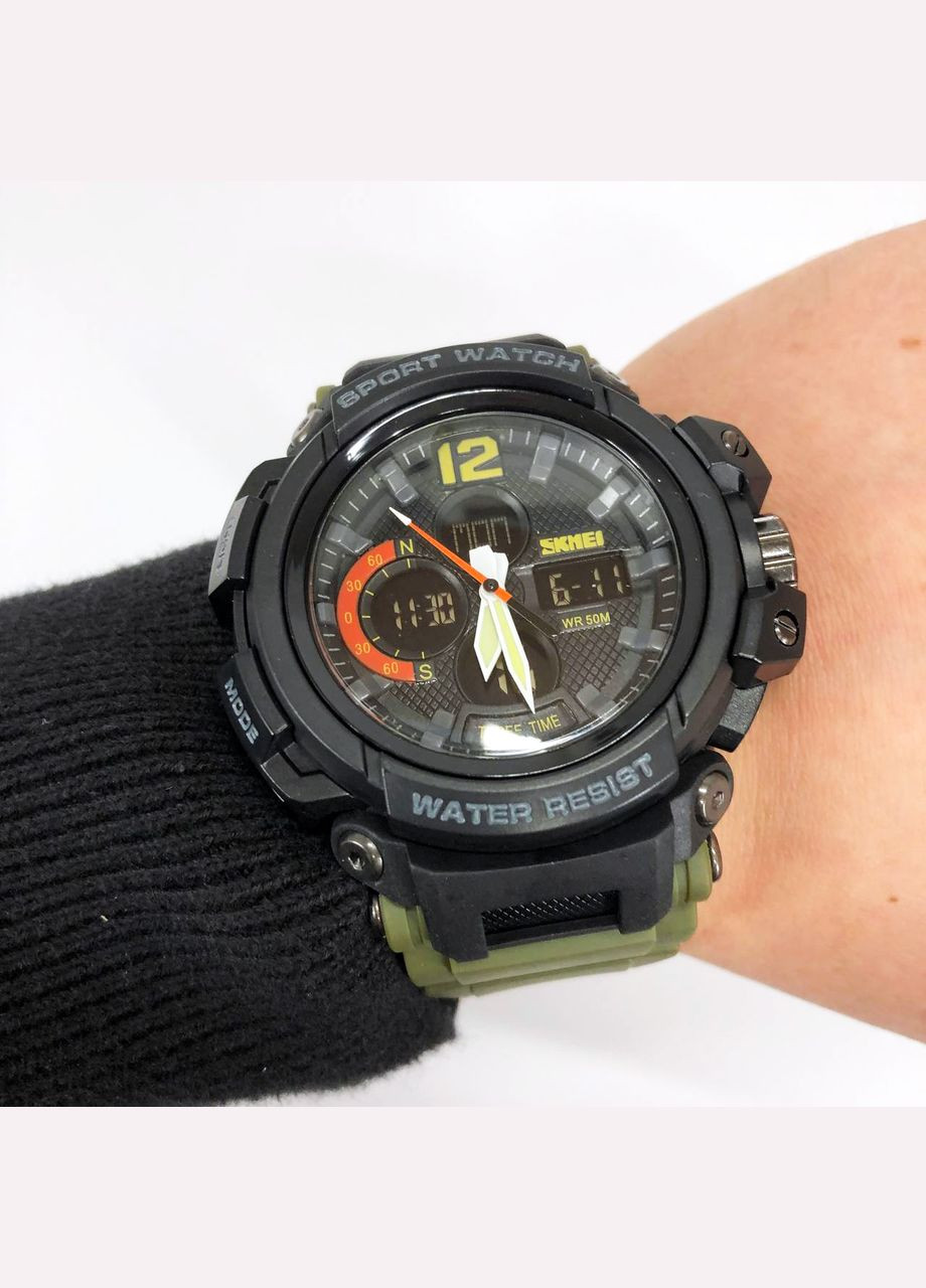 Часы наручные мужские 1343AG ARMY GREEN Skmei (335813090)