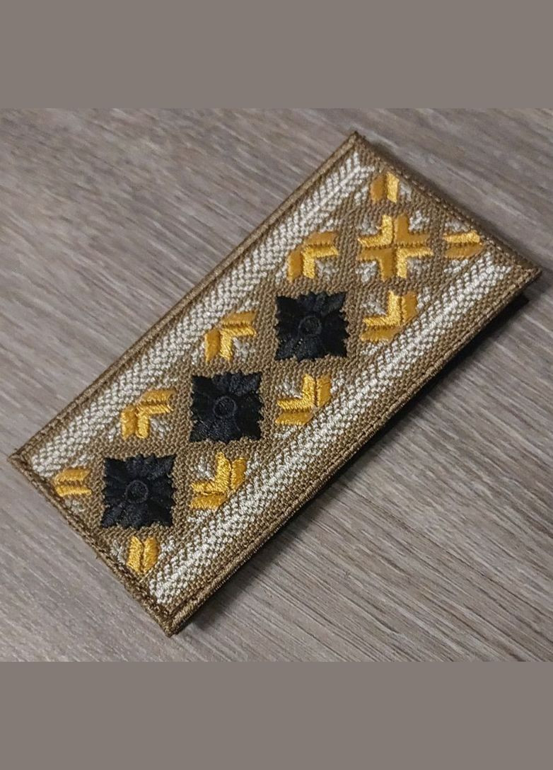 Шеврон Пагон старшего лейтенанта ВСУ - вышиванка кайот No Brand (356512240)