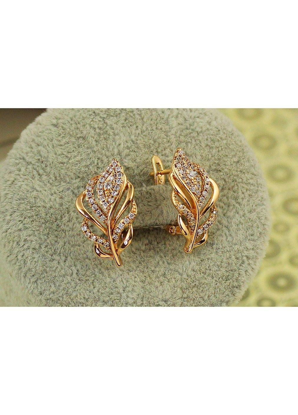 Серьги перышки 2,1 см золотистые Xuping Jewelry (349812668)