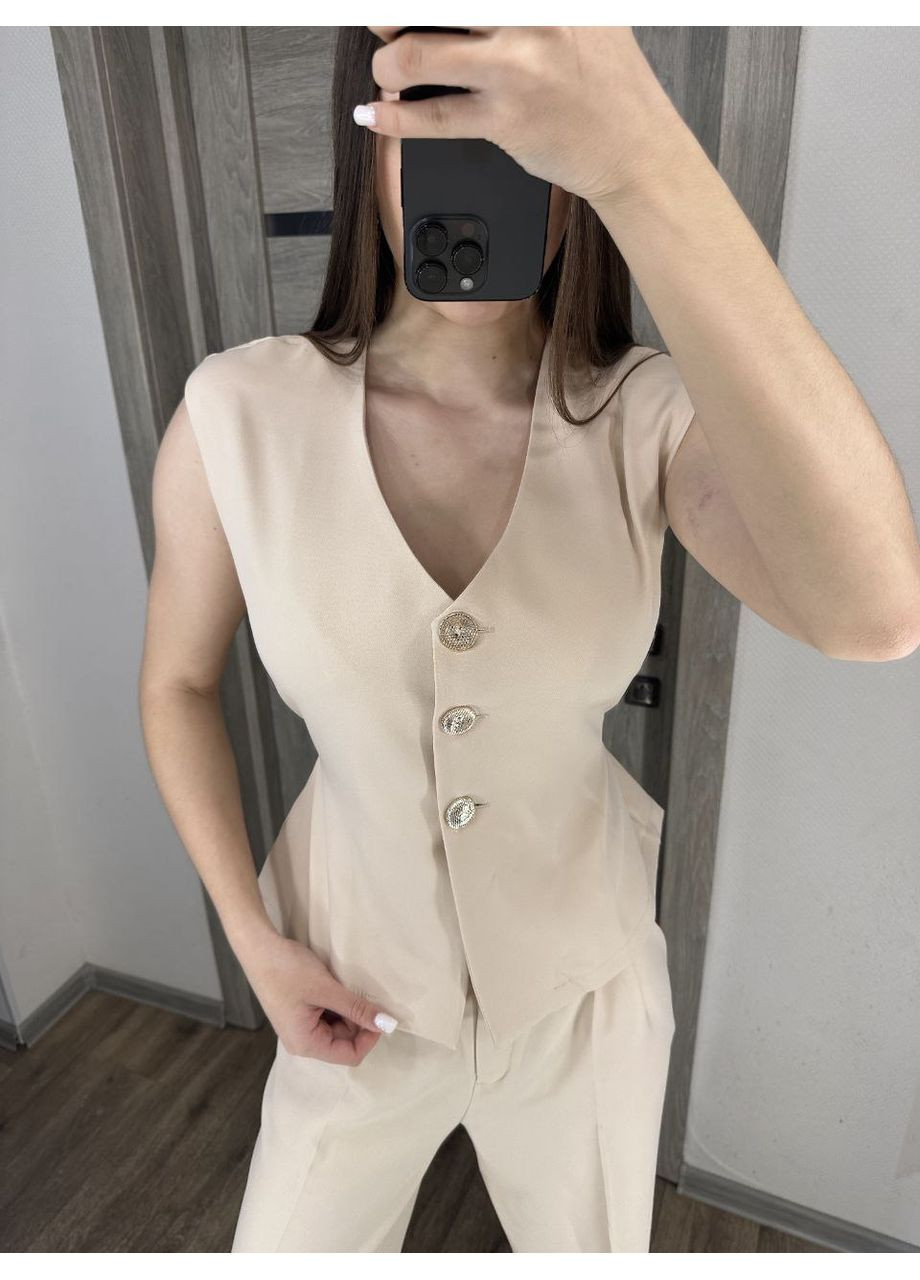 Женский костюм бежевого цвета New Trend (323204179)
