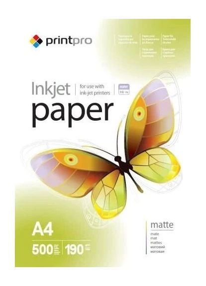 Фотобумага, матовая, A4, 190 г/м², 500 л (PME190500A4) PME190500A4 PrintPro (395345586)