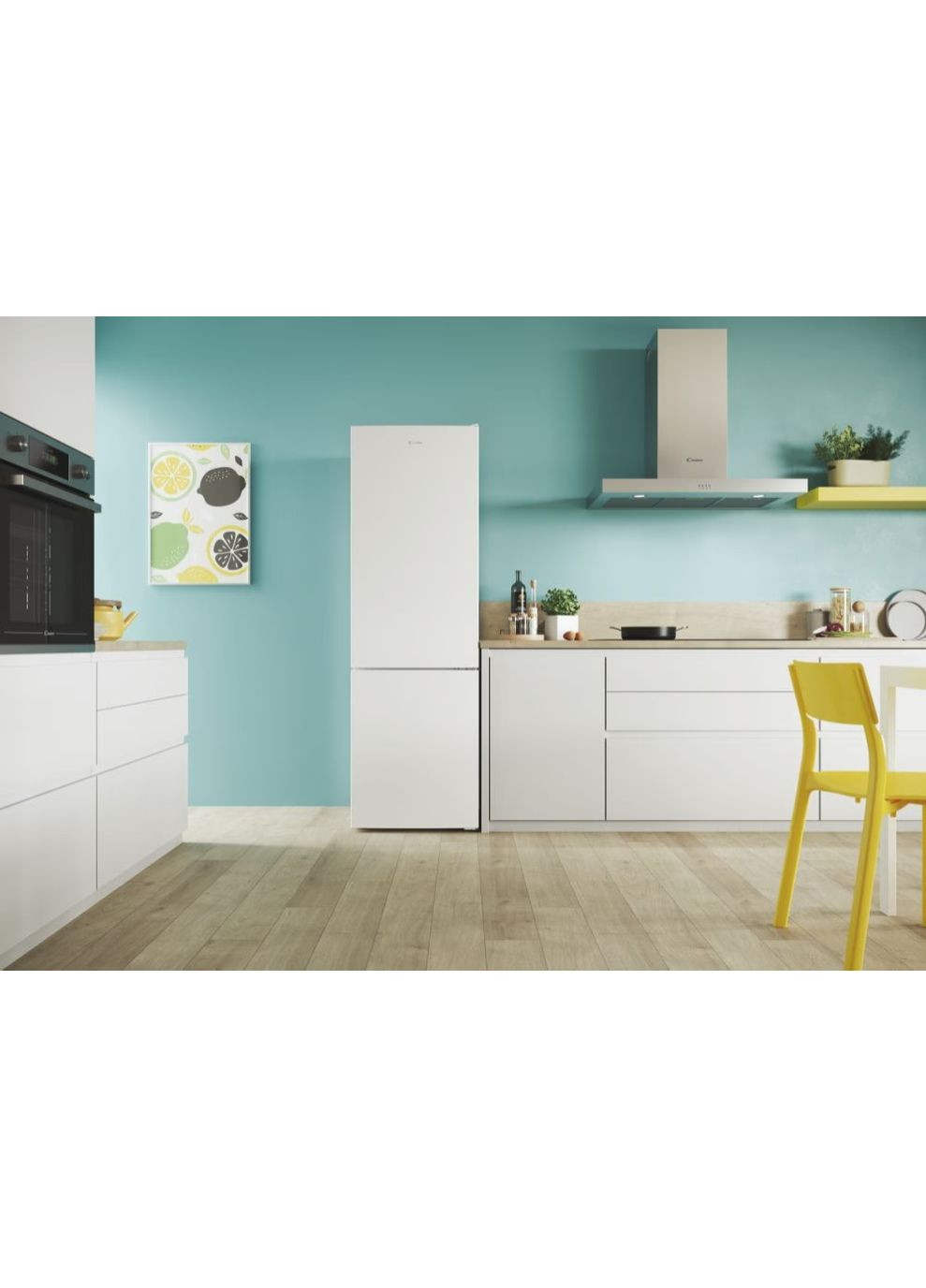 Холодильник CCT3L517EW с нижн. мороз., 176x55х54.5, холод.отд.-186л, мороз.отд.-74л, 2дв., А+, ST, Candy