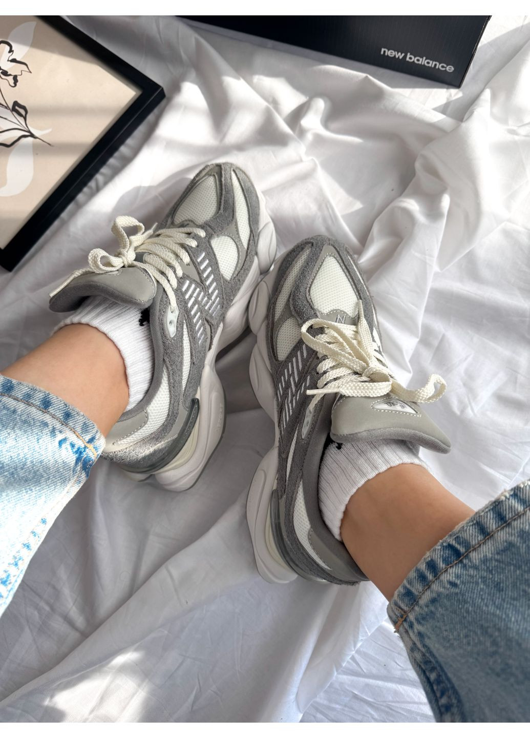 Сірі Осінні кросівки чоловічі і жіночі new balance 9060 grey | нью беланс 9060 сірі No Brand