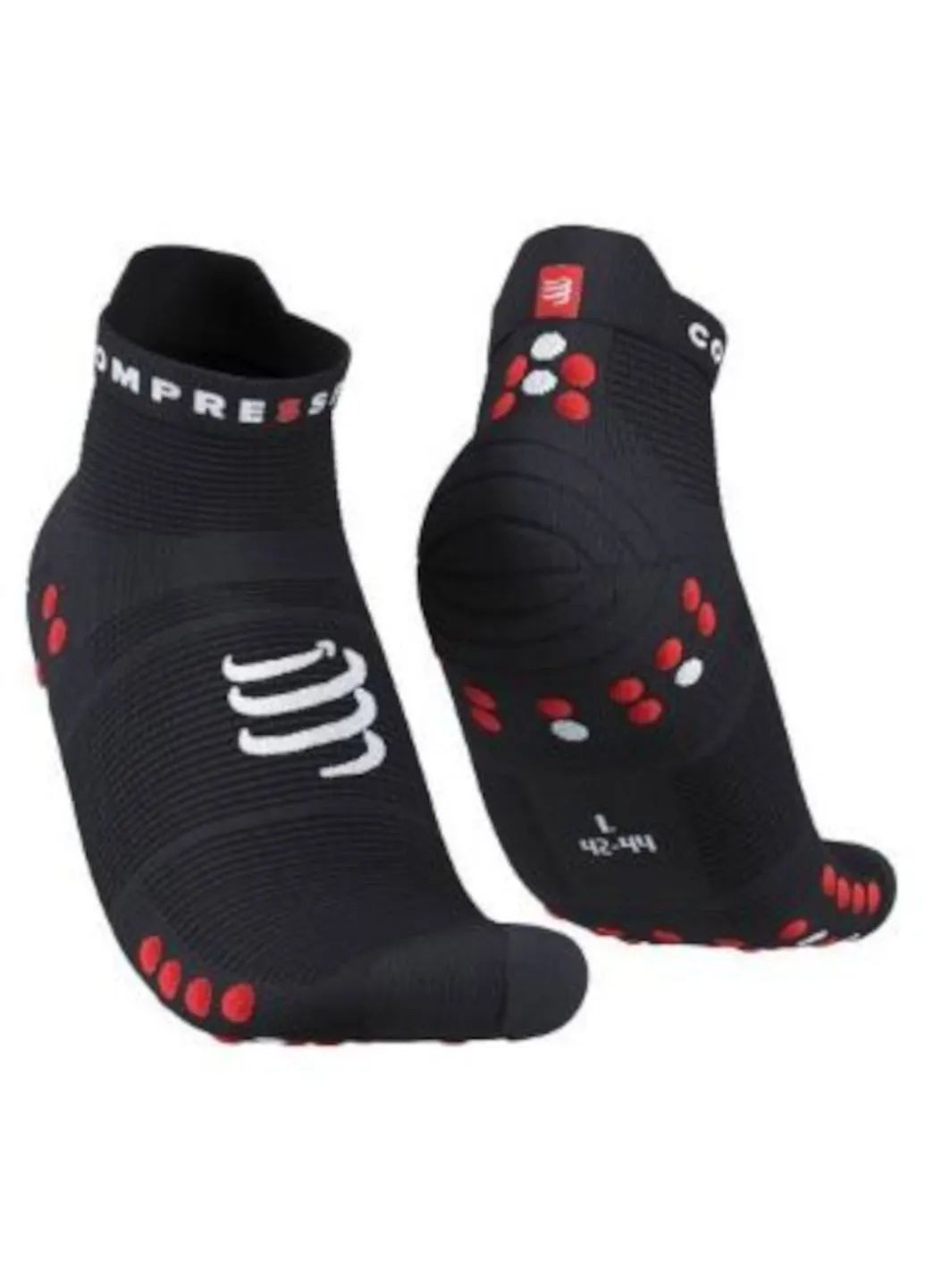 Чёрные носки pro racing socks v4.0 run low Compressport (367081706)
