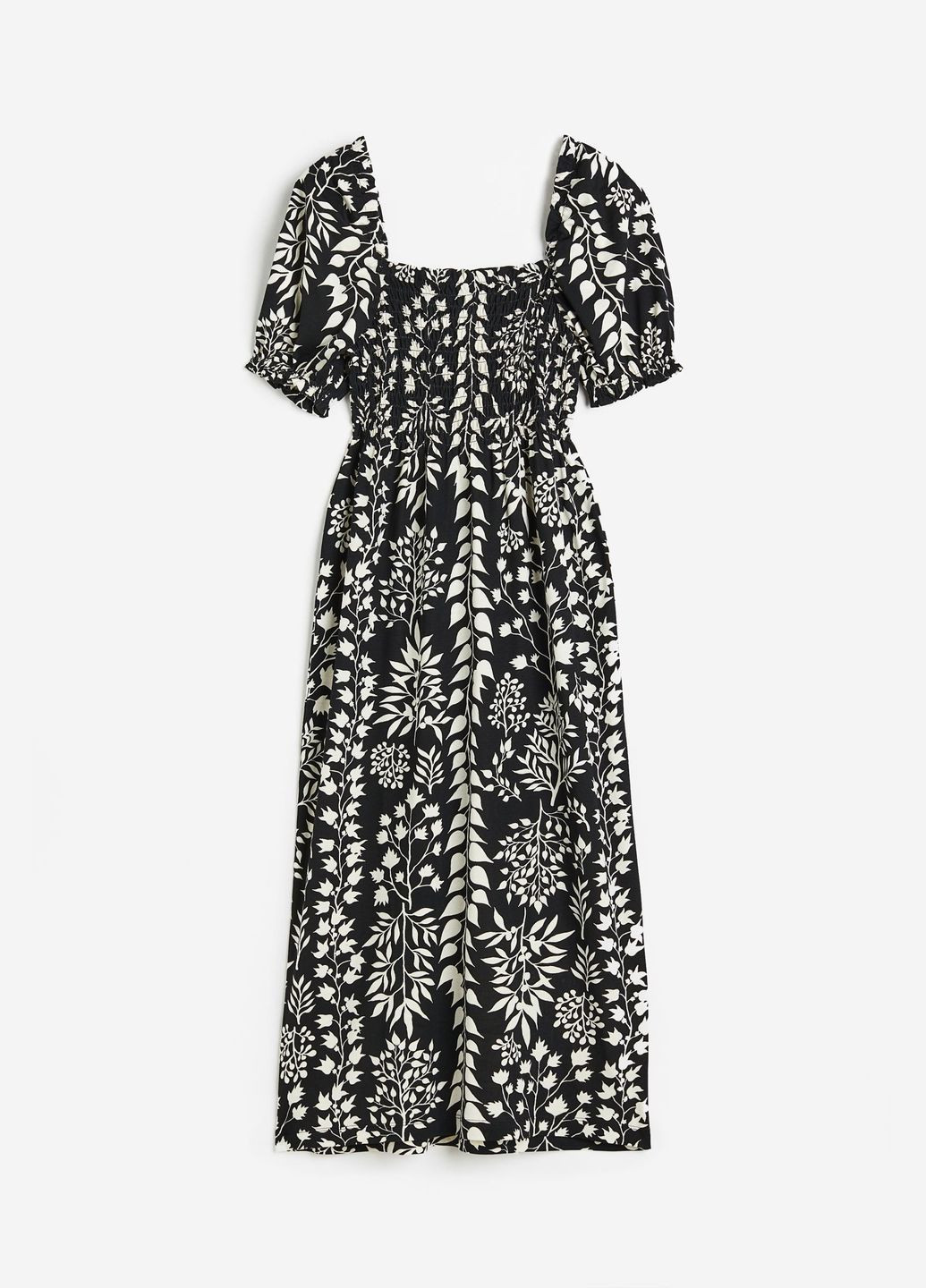 Чорна повсякденний плаття, сукня H&M з квітковим принтом