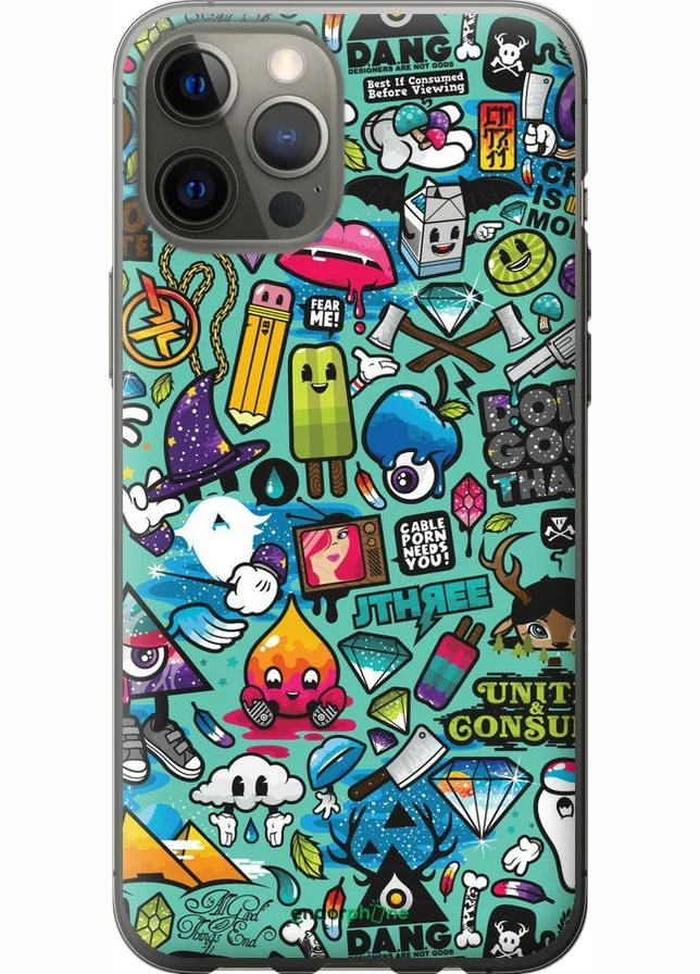 Чехол на iPhone 12 Pro Max Стикер бомбинг 1"693t-2054-70447" Endorphone (330621698)
