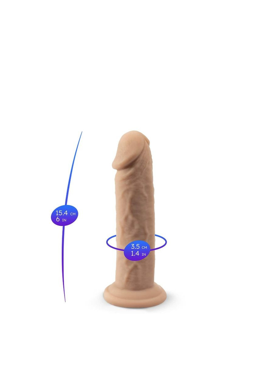 Реалістичний фалоімітатор Real Skin Model 2 (6") на присосці, бежевий Silexd (339863928)