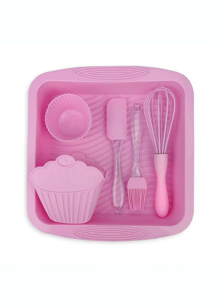 Силиконовый набор для выпечки 11 предметов розовый цвет 070 No Brand (272149223)