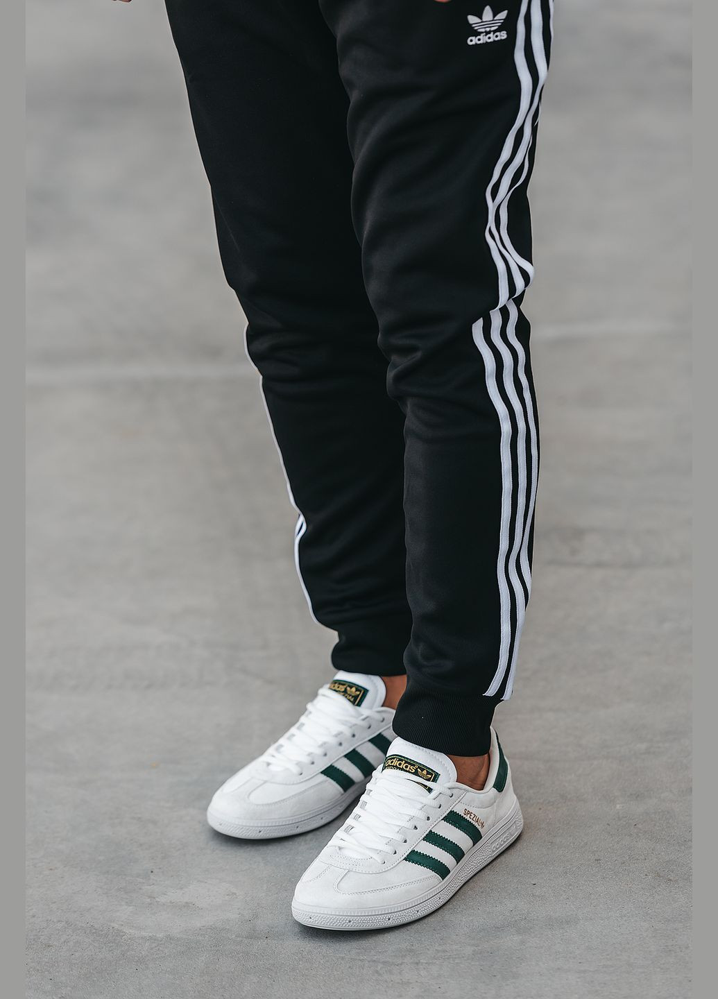 Белые всесезонные кроссовки мужские adidas spezial handball white | адидас специал белые No Brand