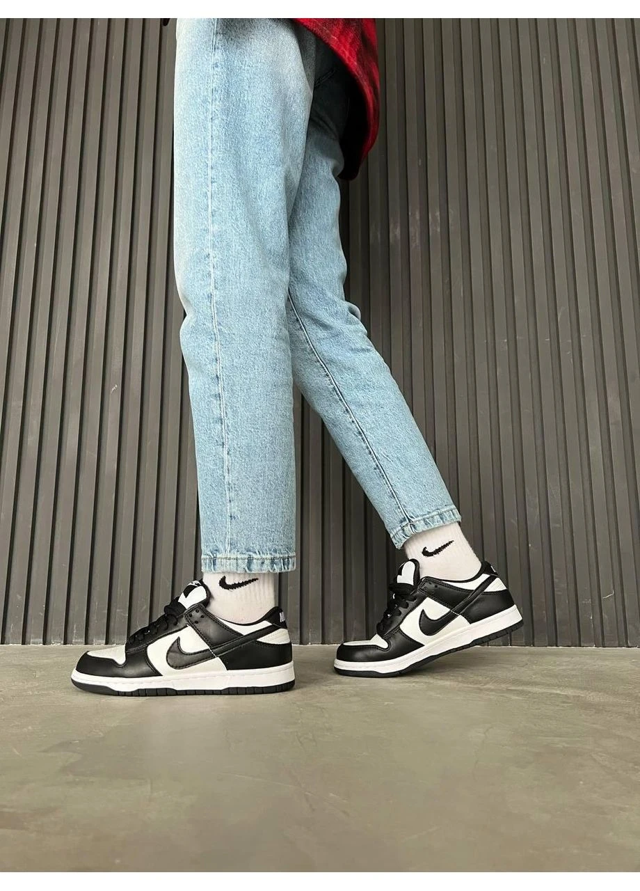 Білі літні кросівки nike dunk low retro white black найк данк No Brand