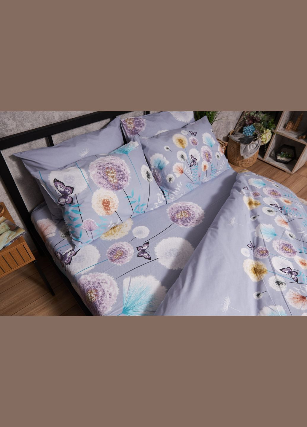 Комплект постільної білизни Бязь Gold Люкс «» King Size 220x240 наволочки 2х40х60 (MS-820005565) Moon&Star Dandelion Dreams (302973735)