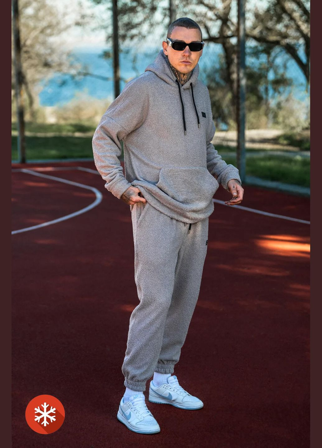 Чоловічий теплий костюм прогулянковий LAMA Сірий Teamv (316354921)