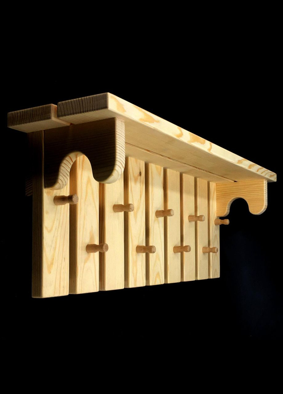 Вішалка для лазні з дерева Обліпиха бланже (ВБА-001301) No Brand (328909776)