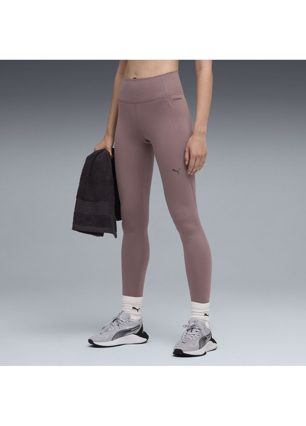 Пурпурные демисезонные леггинсы cloudspun high-waist tights women Puma