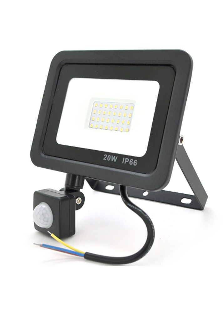 Вуличний прожектор з датчиком руху (20W, 1600Lm, 6500K) ZB-PGGY-20W / Вуличний ліхтар світлодіодний Ritar (371372242)