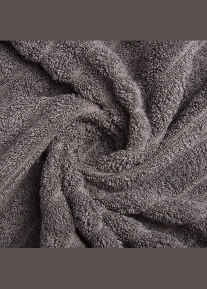 IDEIA полотенце махровое 50х80 волна плотность 500 г/м2 серый хлопок серый производство - Узбекистан